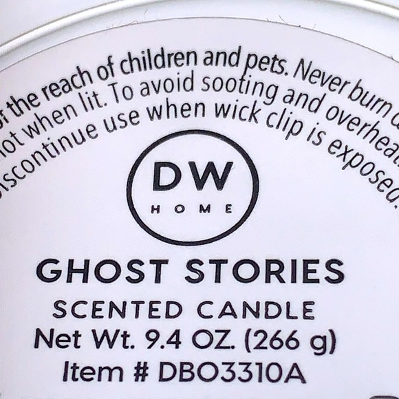 DW HOME CANDLE GHOST STORIES RICHLY SCENTED BOO-ZY WHISKY SWEET NEW 9.4 - Picture 6 of 6